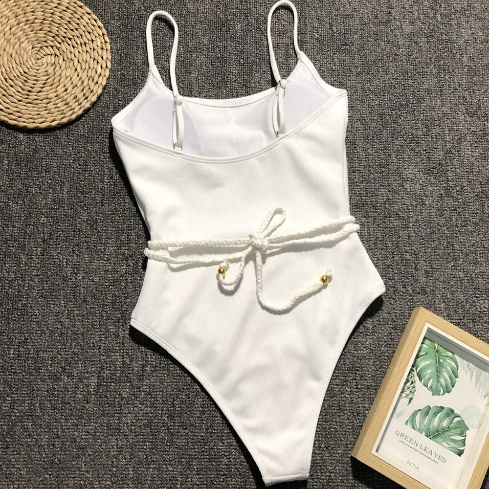 Jednoczęściowy strój kąpielowy taliowany na plażę Willa