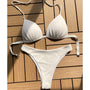 Bikini z figami na plażę i basen Luissa Biały