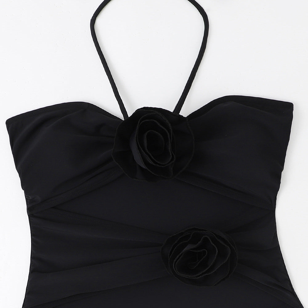 Strój kąpielowy z kwiatami 3D regulowane ramiączka lato Richarda