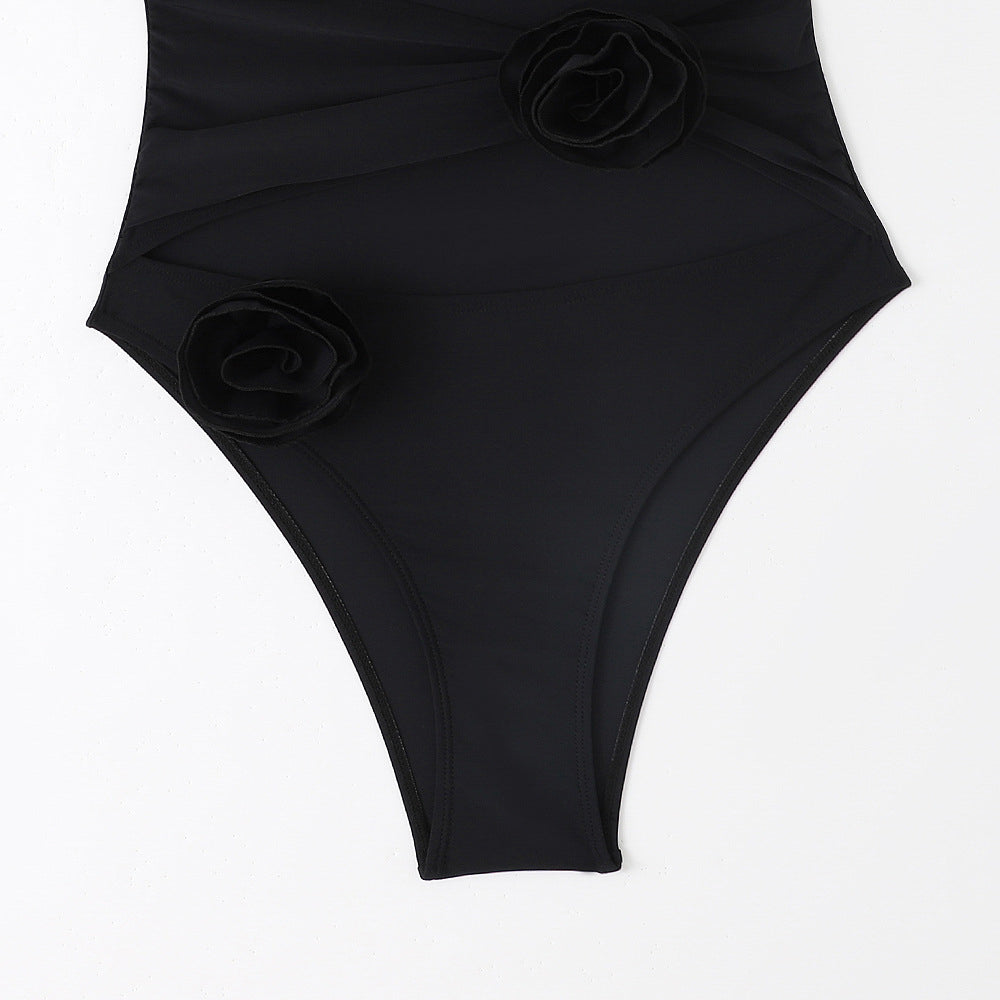 Strój kąpielowy z kwiatami 3D regulowane ramiączka lato Richarda