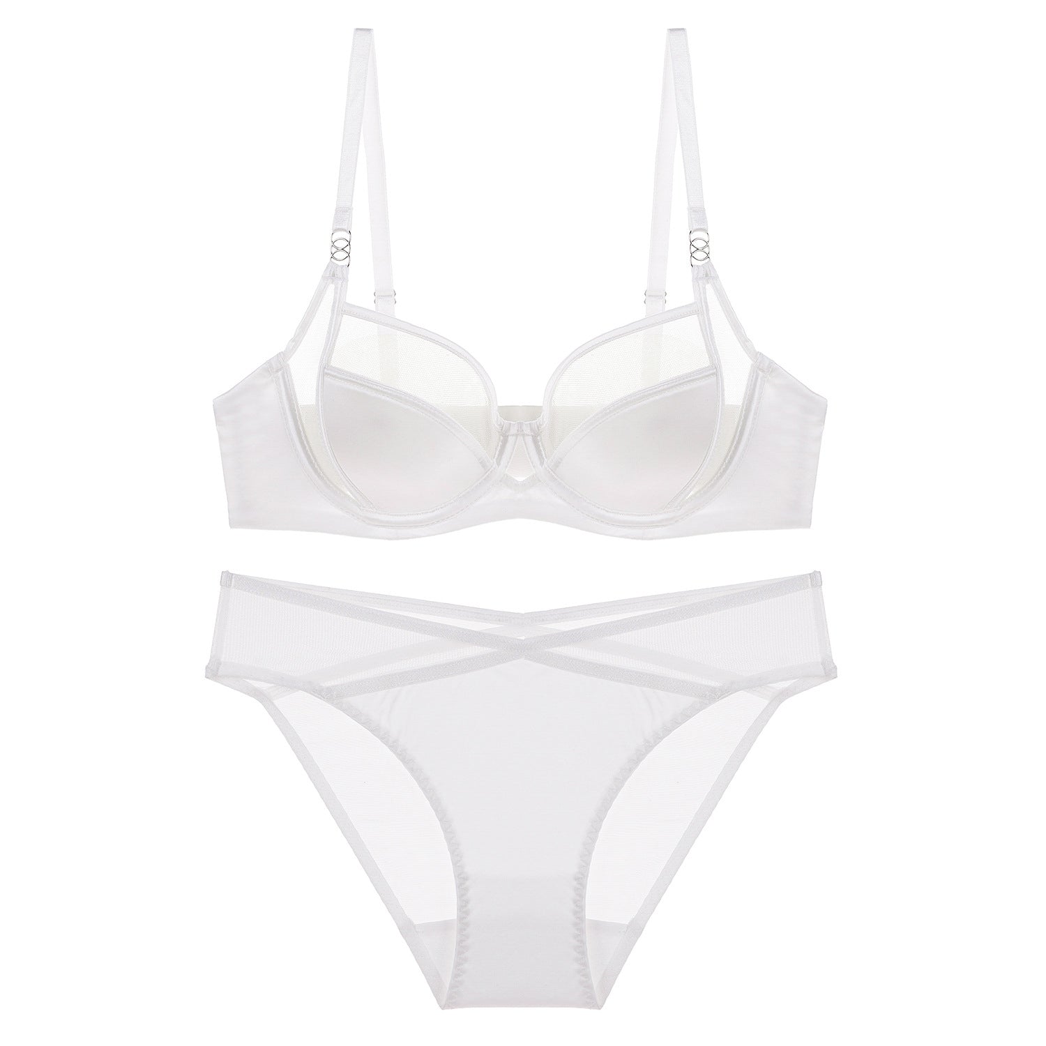 Zestaw bielizny z siateczką zapewniający wygodę i wsparcie Marvis Biały