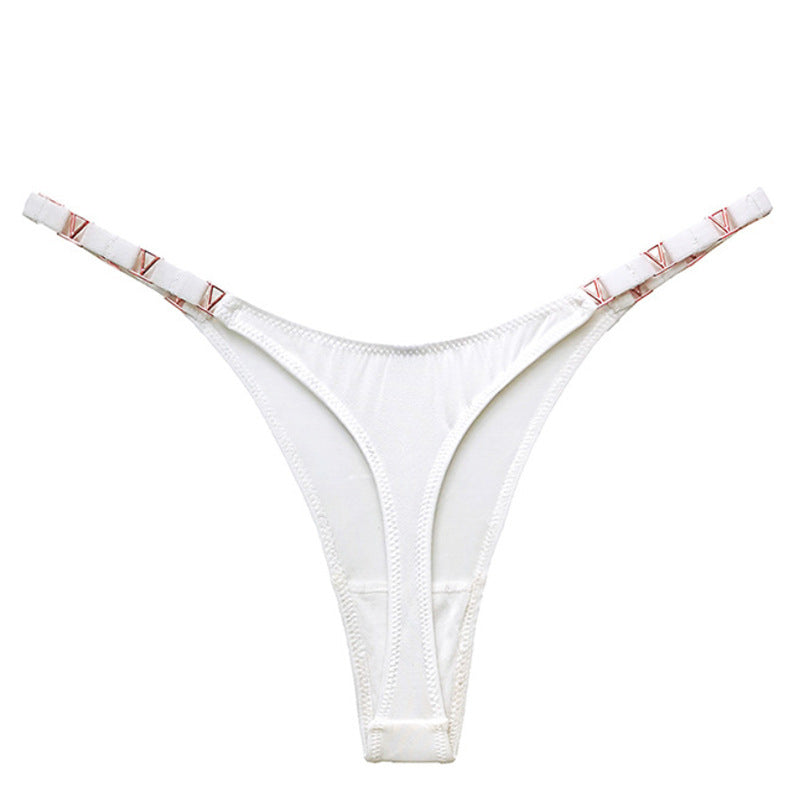 Stringi z ozdobną gumką na specjalne okazje Delcie Biały