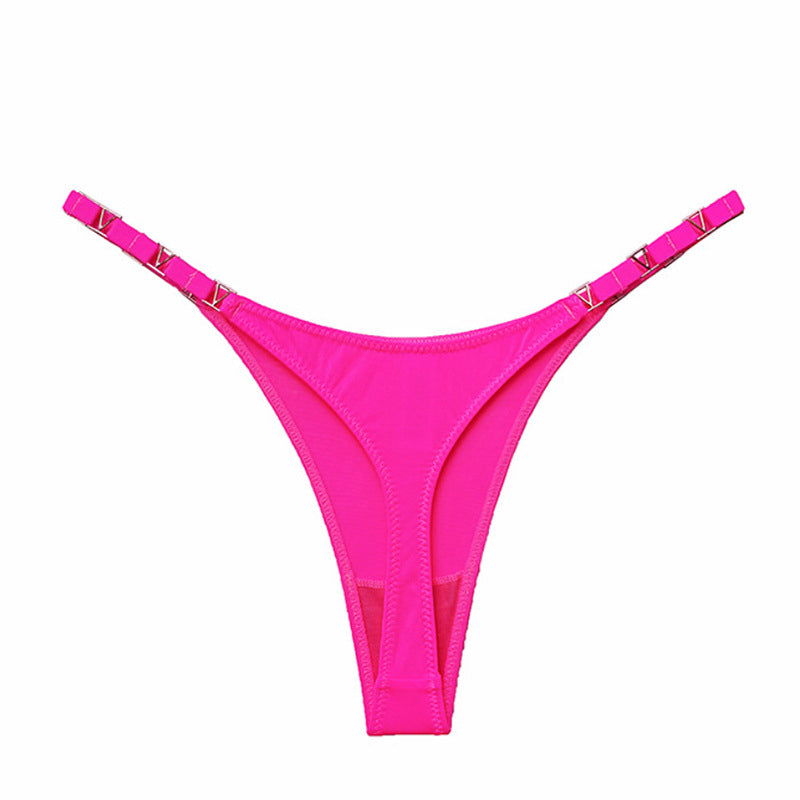 Stringi z ozdobną gumką na specjalne okazje Delcie Różowy