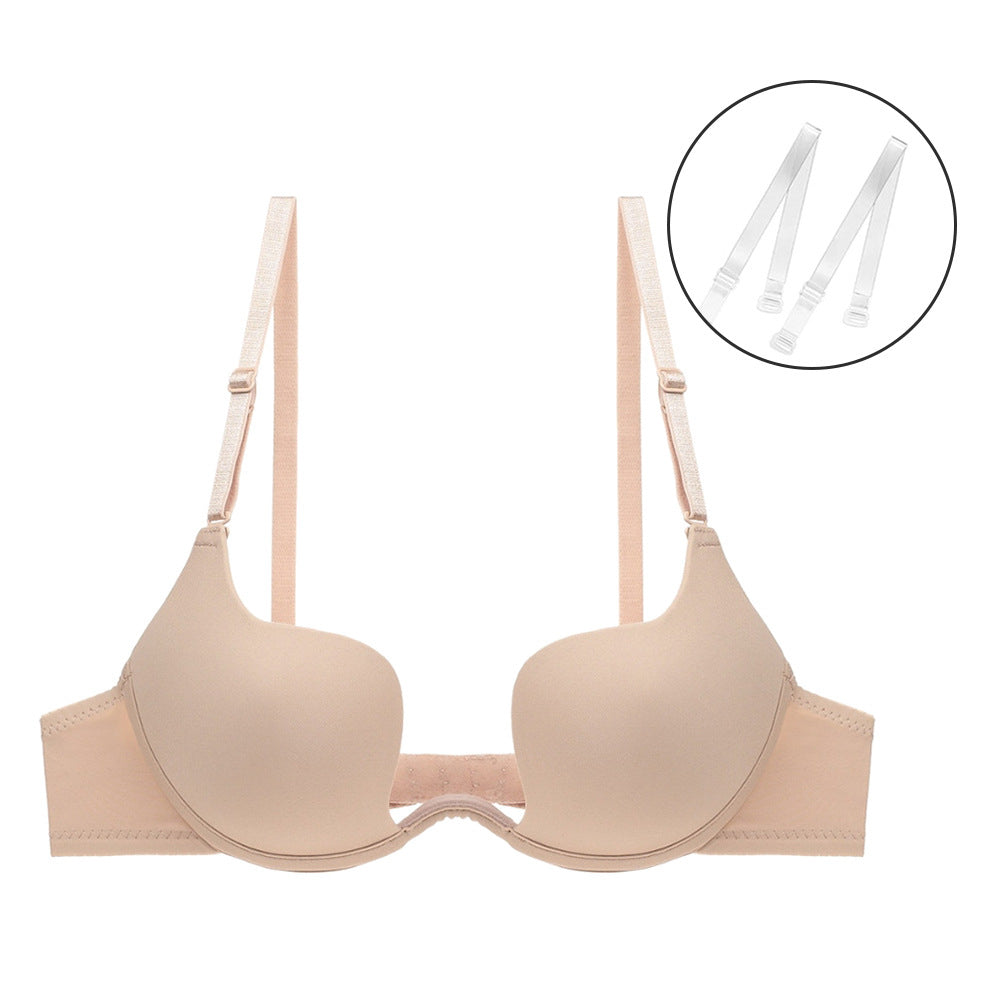 Biustonosz push-up do głębokich dekoltów z miękką wyściółką Kibariye Beżowy
