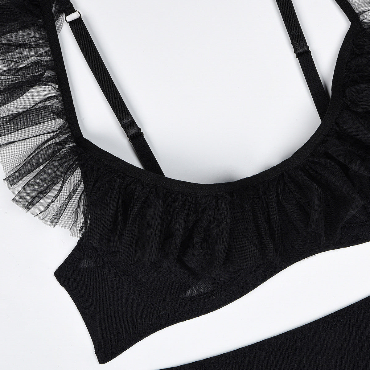 Komplet bielizny nocnej z falbankami na specjalne okazje Nechama