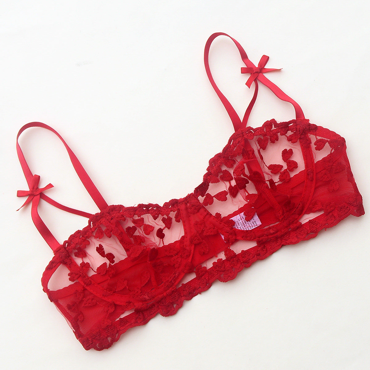 Komplet bielizny z haftem w serca Deniece