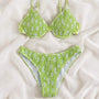 Bikini push-up plażowe z delikatnymi ramiączkami Salwa Zielony