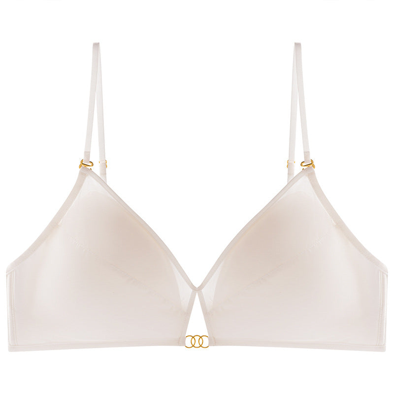 Biustonosz z miękkimi wkładkami do codziennego użytku Ayumu Biały