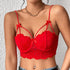 Biustonosz koronkowy bez fiszbin z kokardkami Hayriye Czerwony