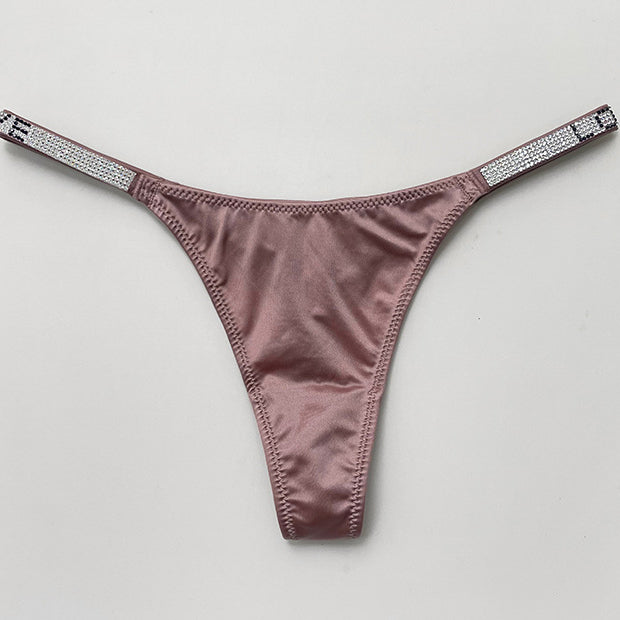 Majtki z ozdobną gumką podkreślające sylwetkę Magga Beżowy