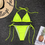 Bikini z regulowanym wiązaniem na lato Hajrija Żółty