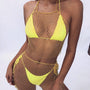 Bikini z regulowanym wiązaniem na lato Hajrija
