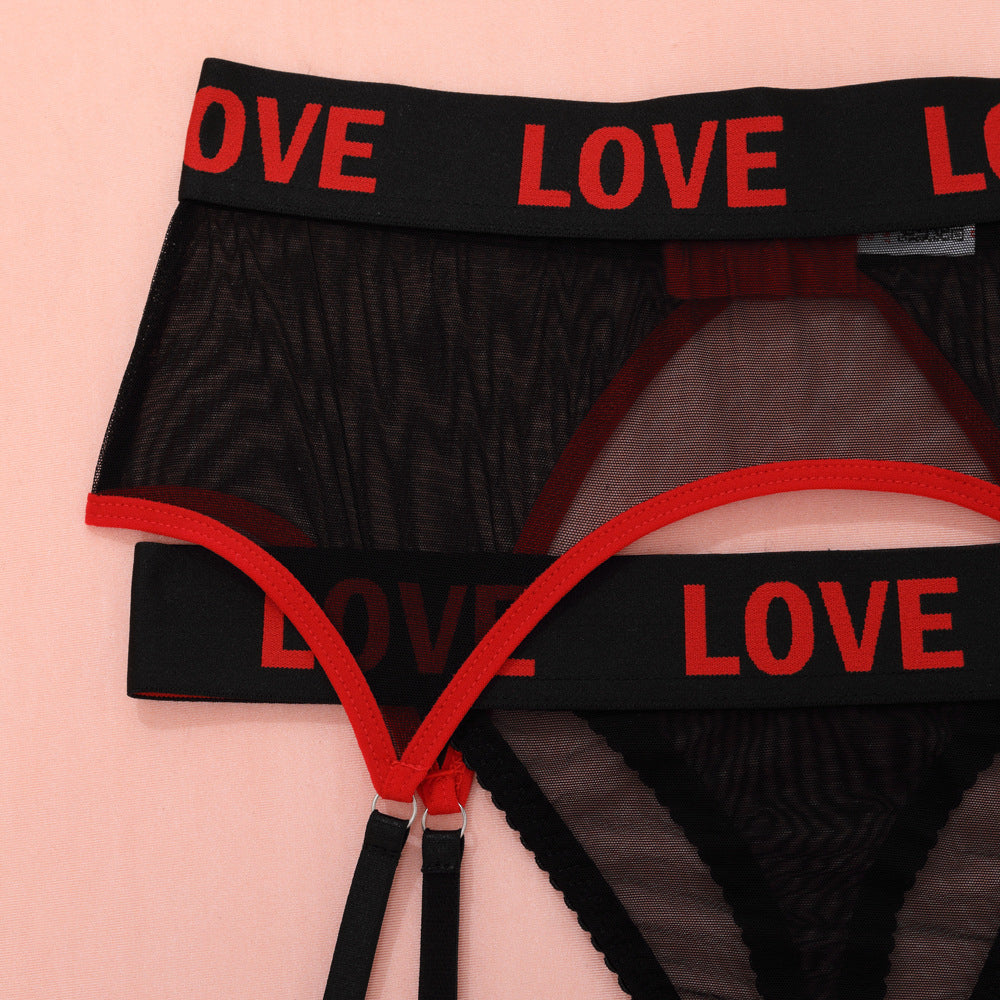 Komplet bielizny z napisem LOVE ultracienki Ingelise