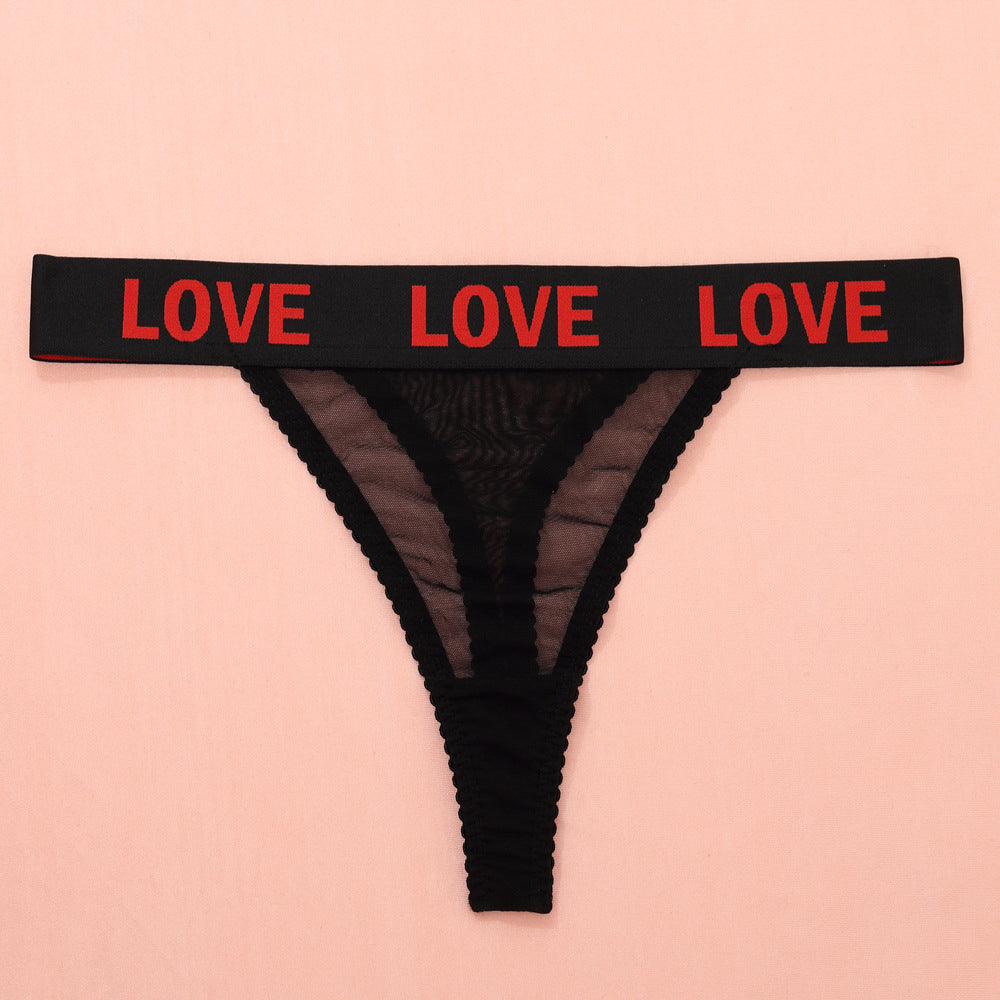 Komplet bielizny z napisem LOVE ultracienki Ingelise