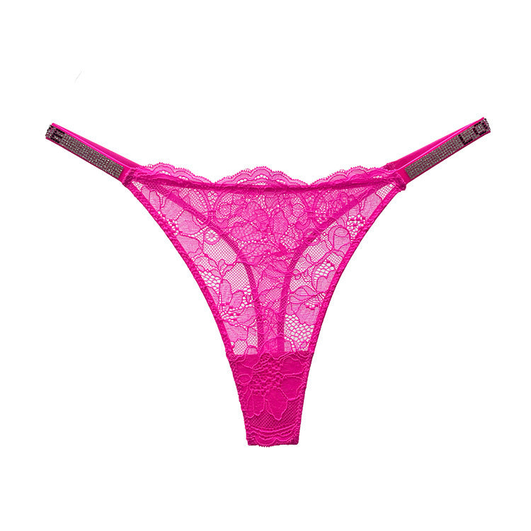 Stringi koronkowe z ozdobną gumką Masumah Różowy