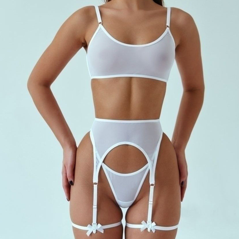 Zestaw bielizny z delikatnego materiału Sevara Biały