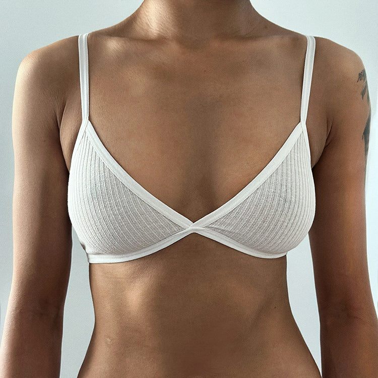 Prążkowany biustonosz bezszwowy na co dzień Jonelle