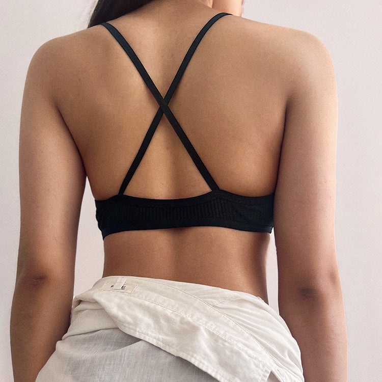 Prążkowany biustonosz bezszwowy na co dzień Jonelle