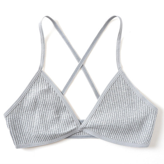 Prążkowany biustonosz bezszwowy na co dzień Jonelle Szary