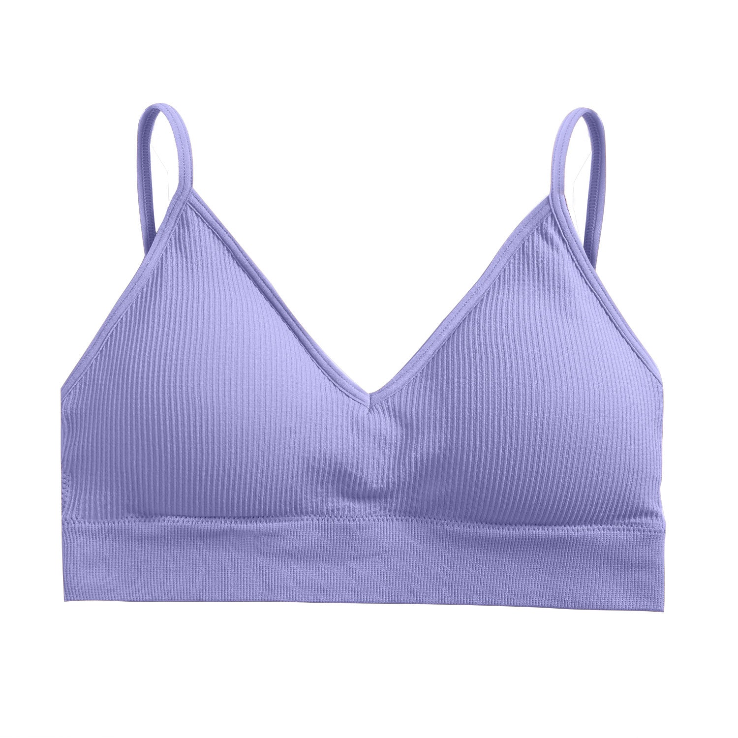 Braletka prążkowana elastyczna na co dzień Fatlinda Niebieski