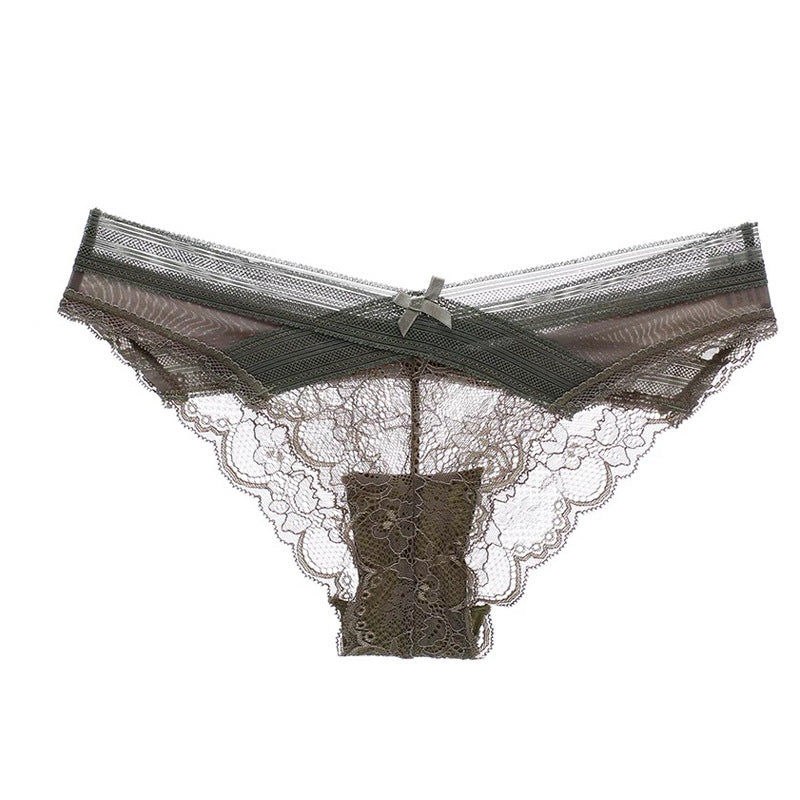 Figi z koronką na co dzień i specjalne okazje Olevia Zielony