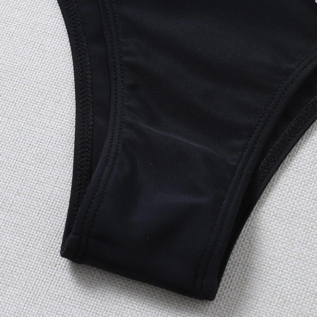 Strój kąpielowy prążkowany asymetryczny szybkoschnący Gerta