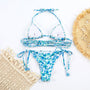 Bikini wiązane z wysokim wycięciem na plażę i letnie imprezy Shanika