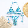 Bikini wiązane z wysokim wycięciem na plażę i letnie imprezy Shanika Multikolor