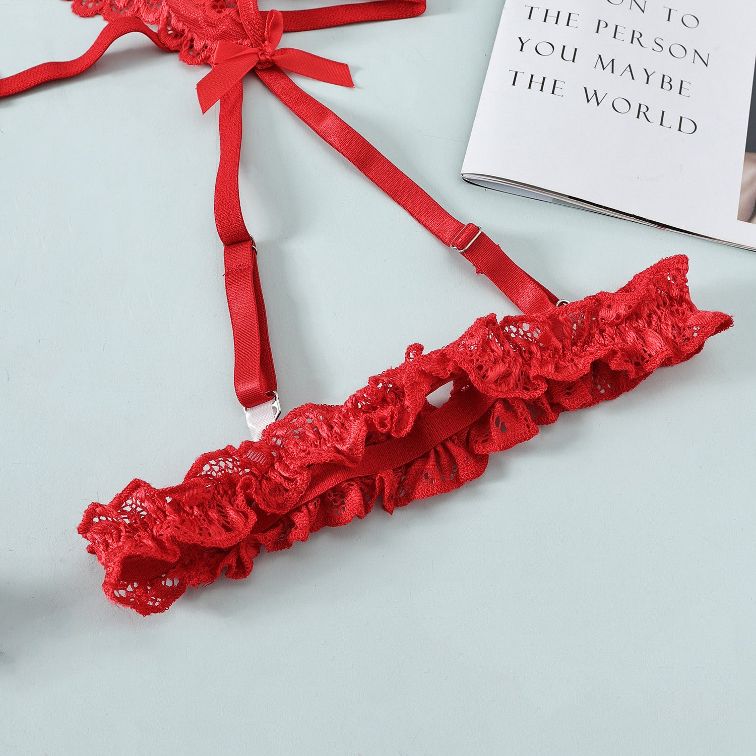 Gorsetowy zestaw bielizny z delikatnych materiałów Zephirine