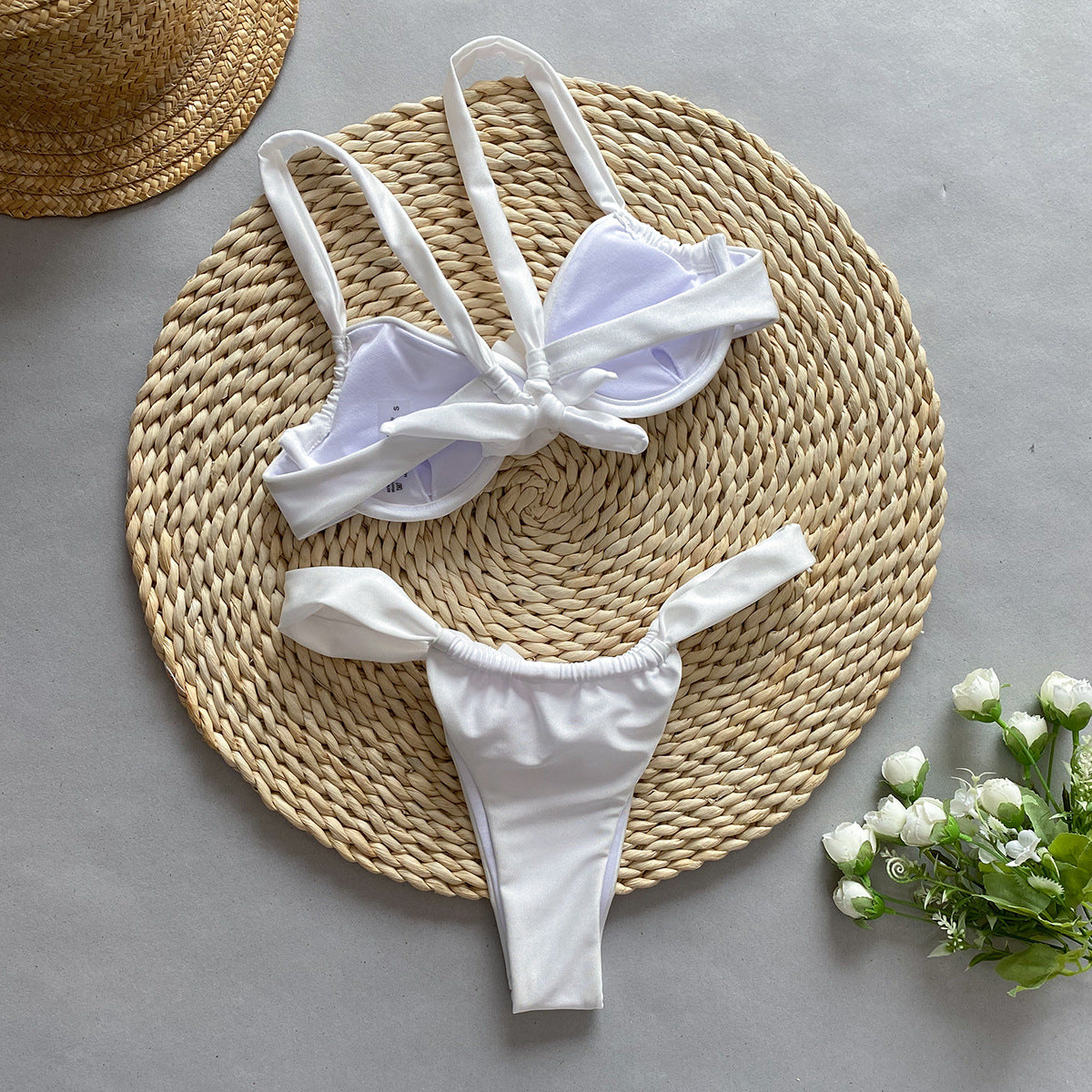 Bikini damskie z kwiatami 3D na lato Mui