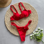 Bikini damskie z kwiatami 3D na lato Mui Czerwony