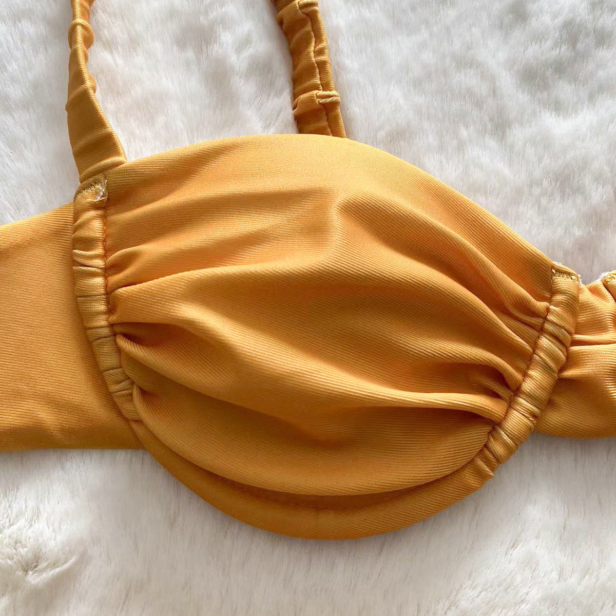 Bikini z marszczeniem elastyczne na plażę i basen Slavejka