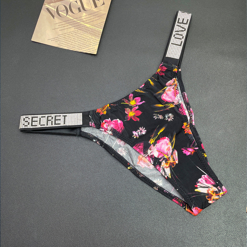 Stringi damskie z ozdobną gumką na co dzień i specjalne okazje Faygah Multikolor2