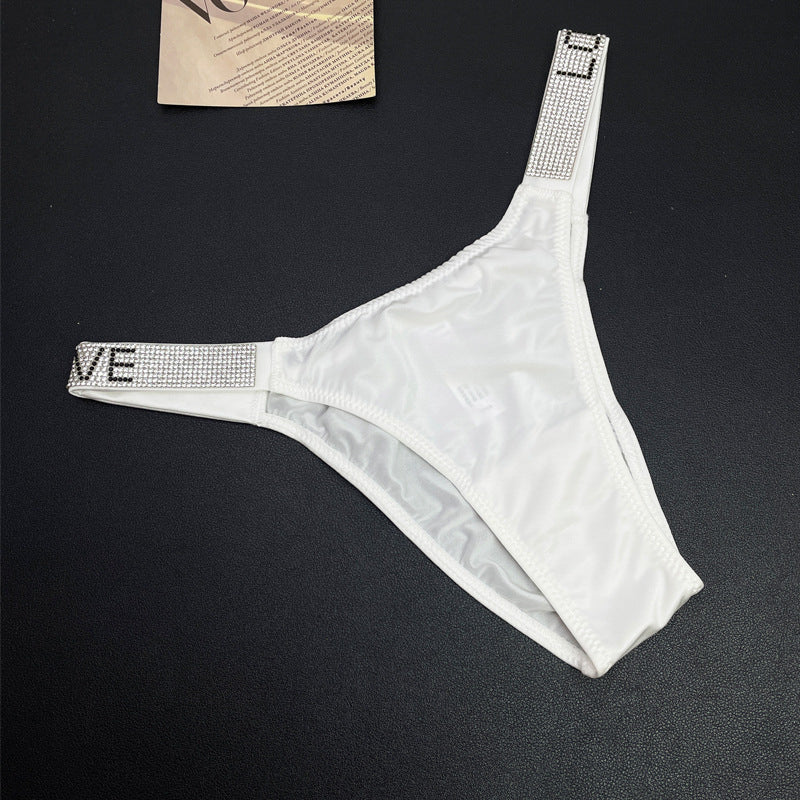 Stringi damskie z ozdobną gumką na co dzień i specjalne okazje Faygah Biały