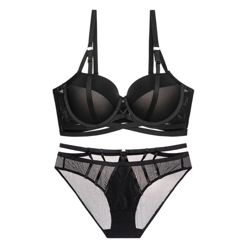 Biustonosz push-up z figami na co dzień i specjalne okazje Priscella Czarny2