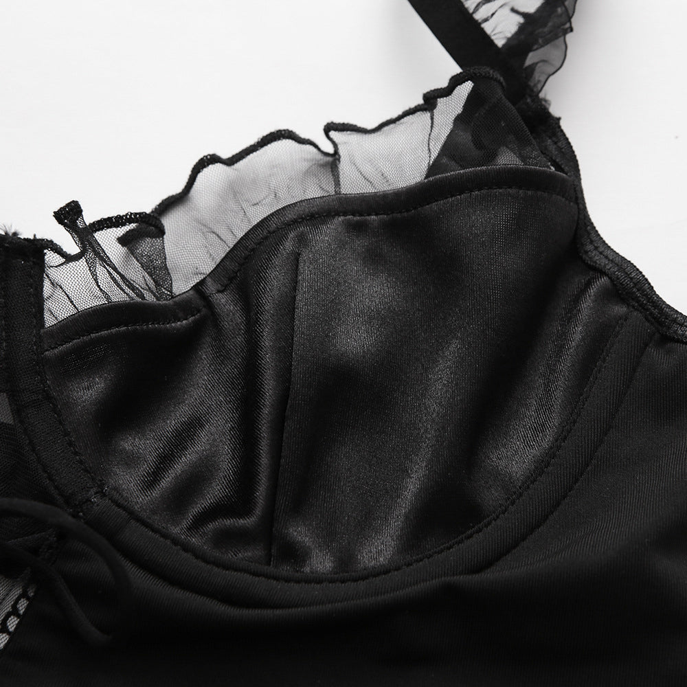 Body z siateczką regulowane ramiączka eleganckie Averyl