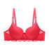 Biustonosz push-up z usztywnieniem i subtelnymi zdobieniami Veritchka Czerwony