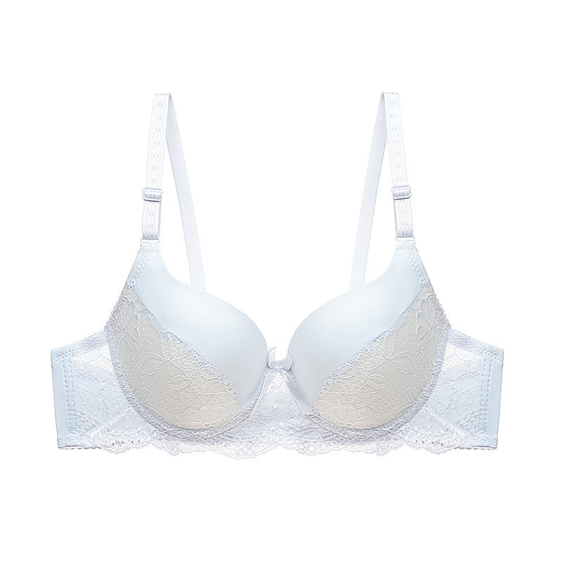 Biustonosz push-up z usztywnieniem i subtelnymi zdobieniami Veritchka Biały