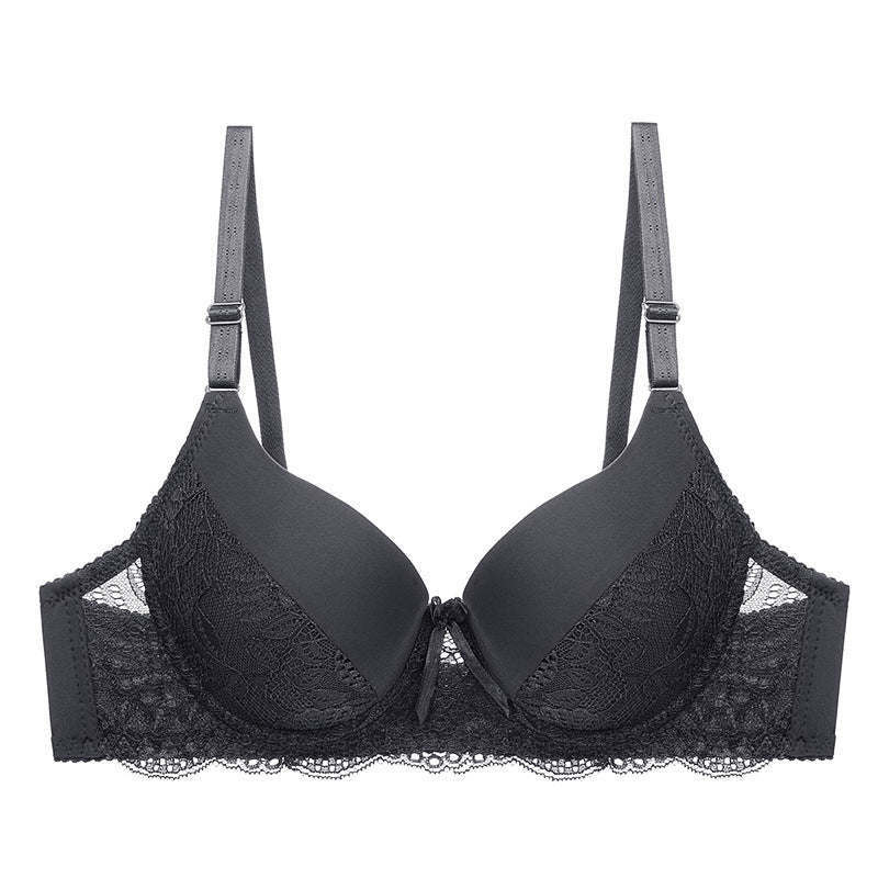 Biustonosz push-up z usztywnieniem i subtelnymi zdobieniami Veritchka Czarny