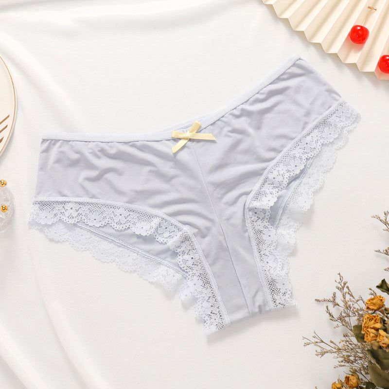 Majtki z koronką i wycięciem na specjalne okazje Kantha Niebieski