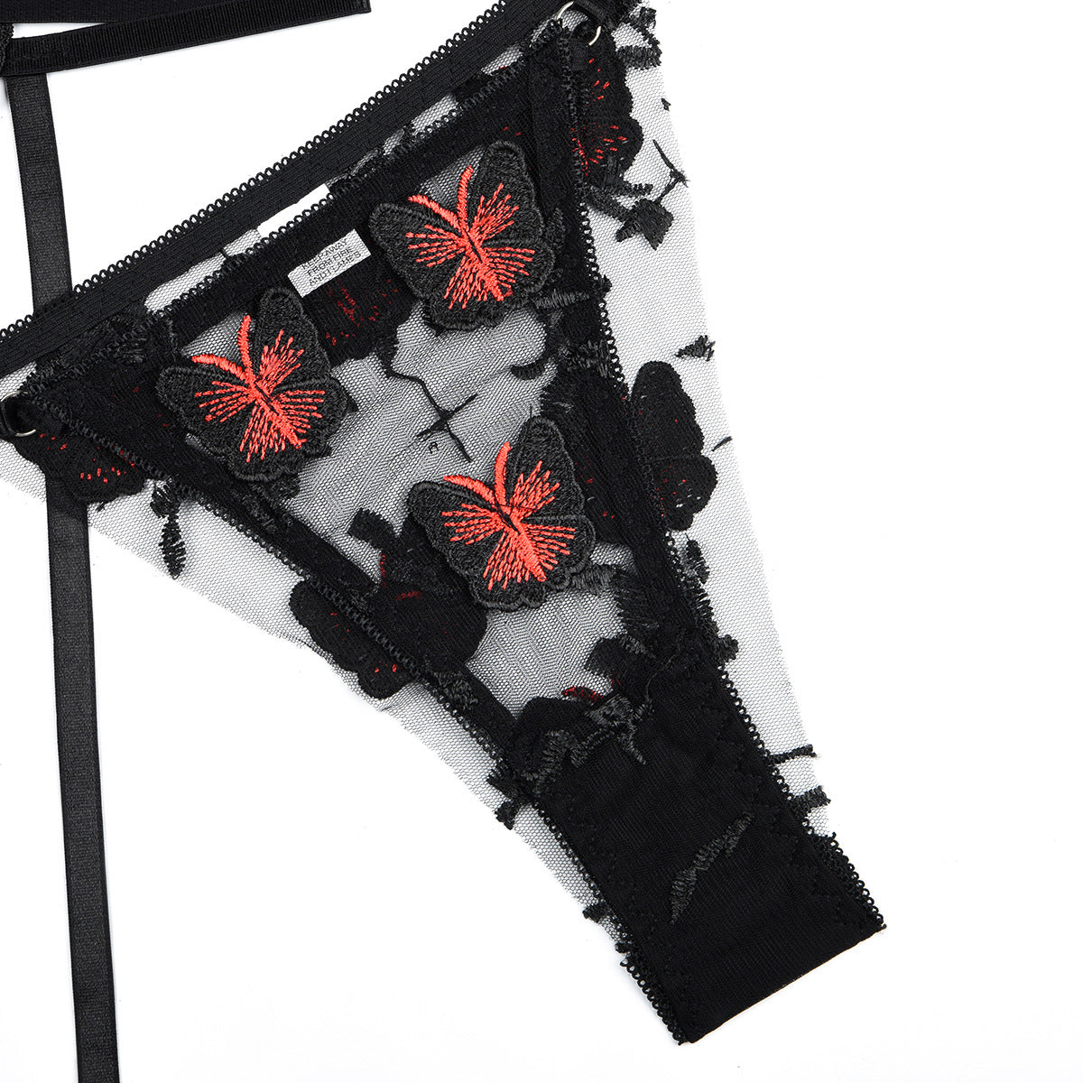 Komplet bielizny z haftem w kształcie motyli koronkowy Latika