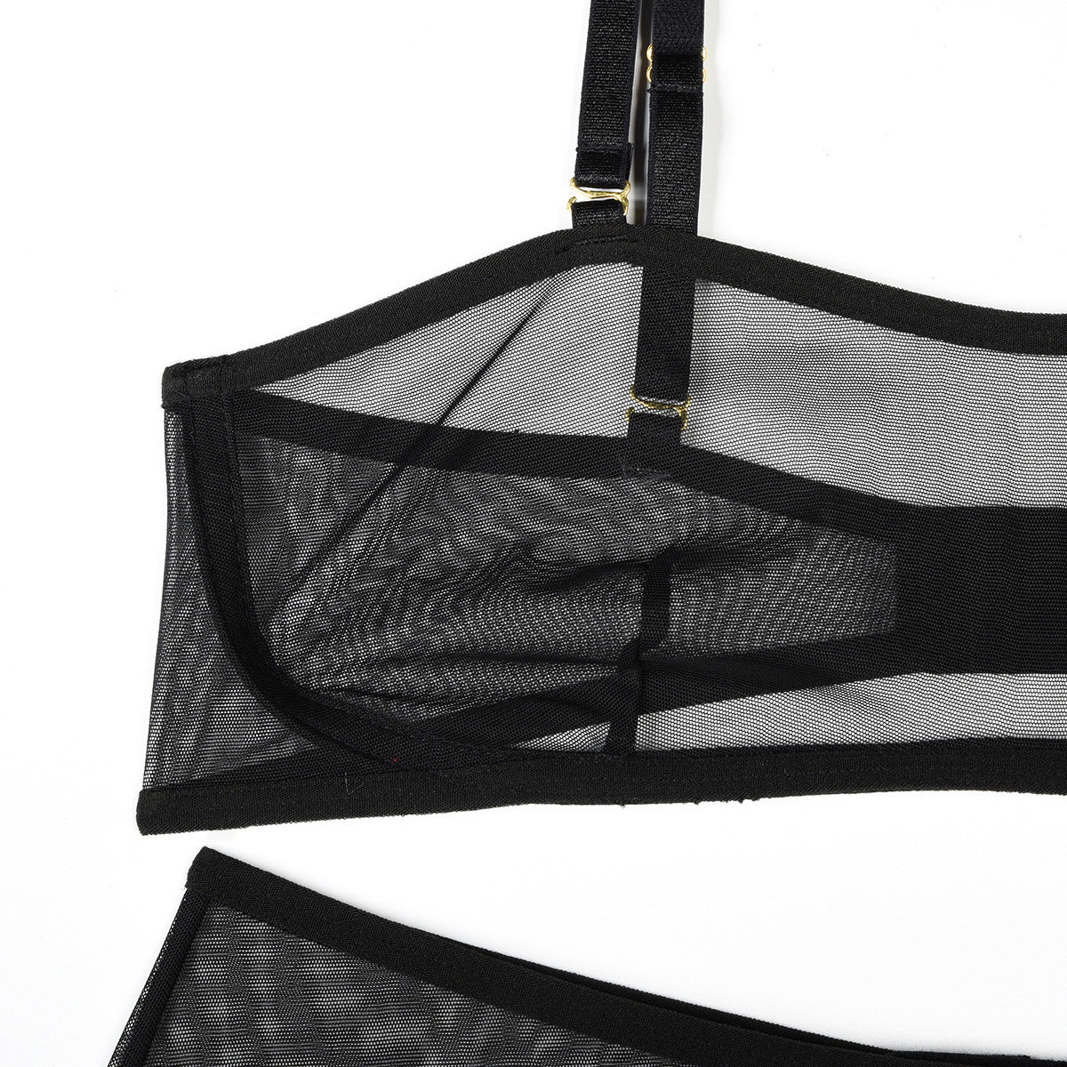 Zestaw bielizny z siateczki elegancki i trwały Shani