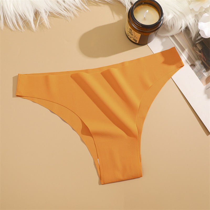 Figi bezszwowe niewidoczne pod ubraniem Ghazala Pomarańczowy