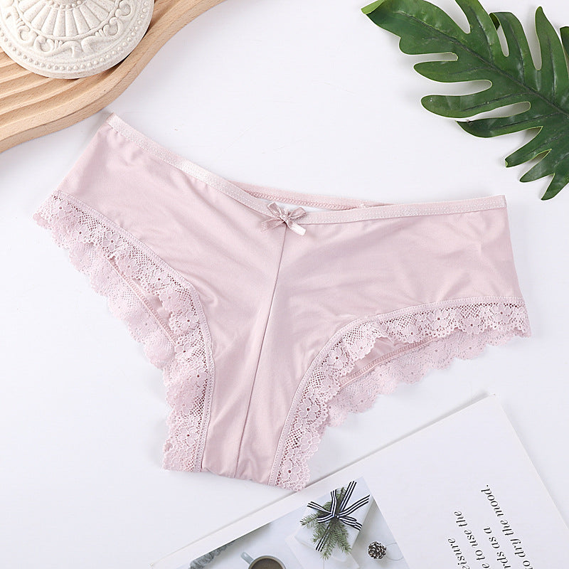 Koronkowe szorty z wycięciami bielizna damska Eurielle Różowy2